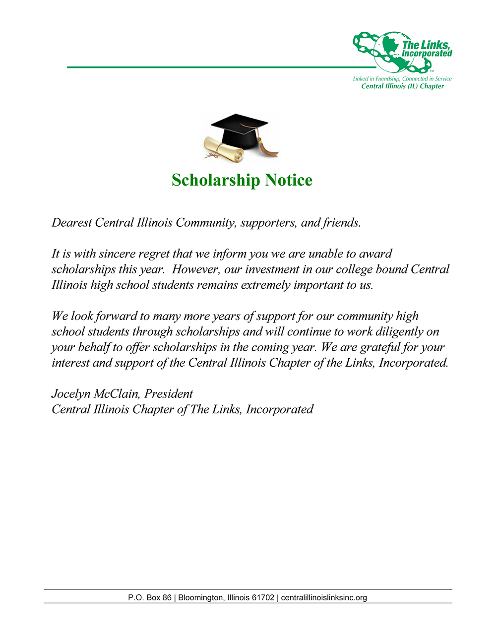 Scholarship Notice