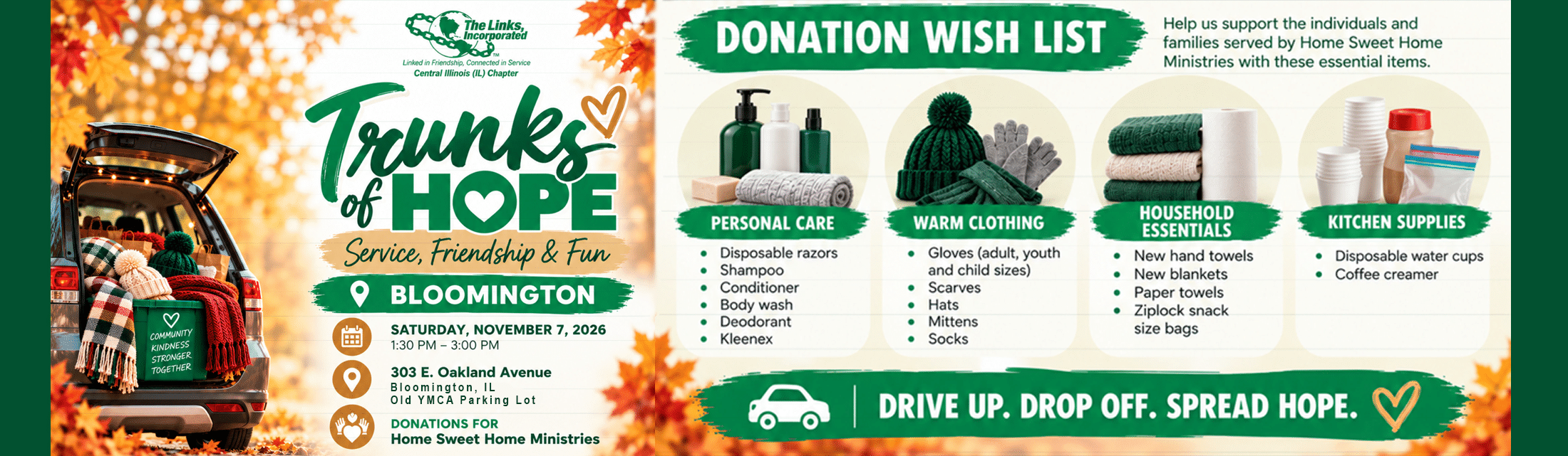 Trunks of Hope Autumn Donation